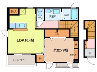 甚目寺駅 徒歩23分 2階の物件間取画像